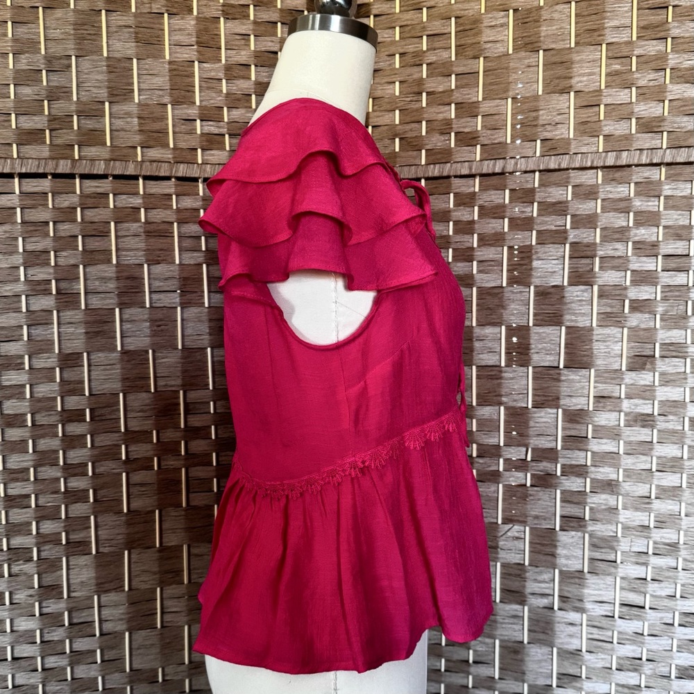 NWOT salmon pink Nanette Lepore blouse S - Picture 5 of 11